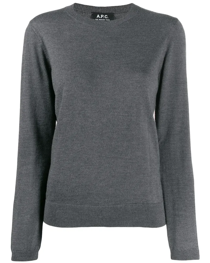 A.P.C. Pullover mit rundem Ausschnitt - Grau Grau