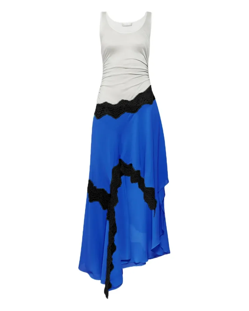 Christopher Esber Asymmetrisches Kleid mit Spitzenbesatz - Blau Blau