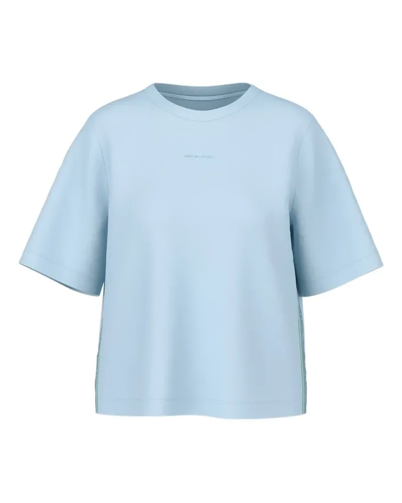 Marc Cain logo-print short-sleeve T-shirt - Blau Blau