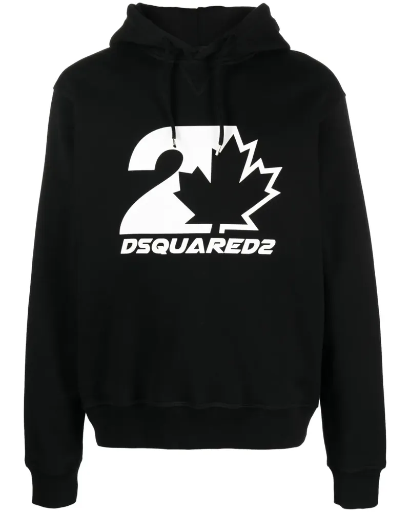 Dsquared2 Hoodie mit Logo-Print - Schwarz Schwarz