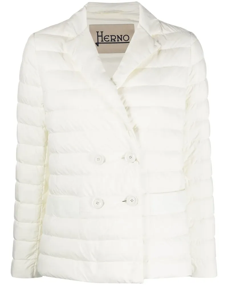 Herno Doppelreihiger Blazer - Weiß Weiß