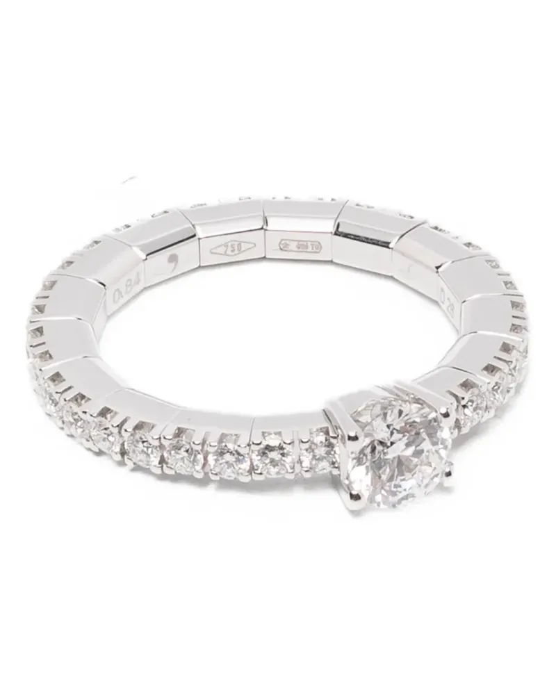 Roberto Demeglio Size 2 diamond solitaire ring - Silber Silber
