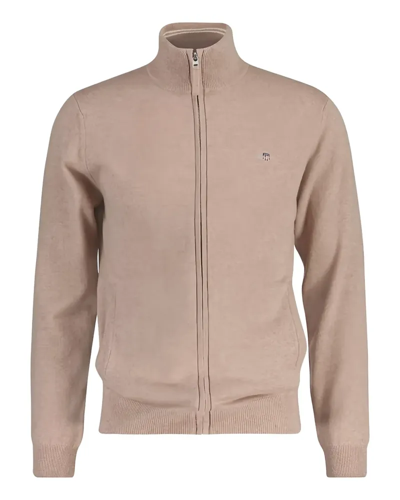 Gant Cardigan aus Lammwolle mit Reißverschluss - Nude Nude