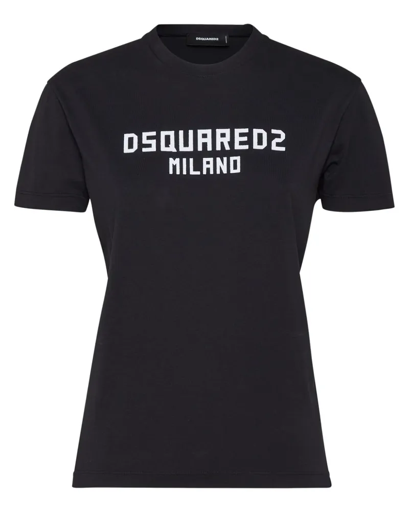Dsquared2 T-Shirt mit Logo-Print - Schwarz Schwarz