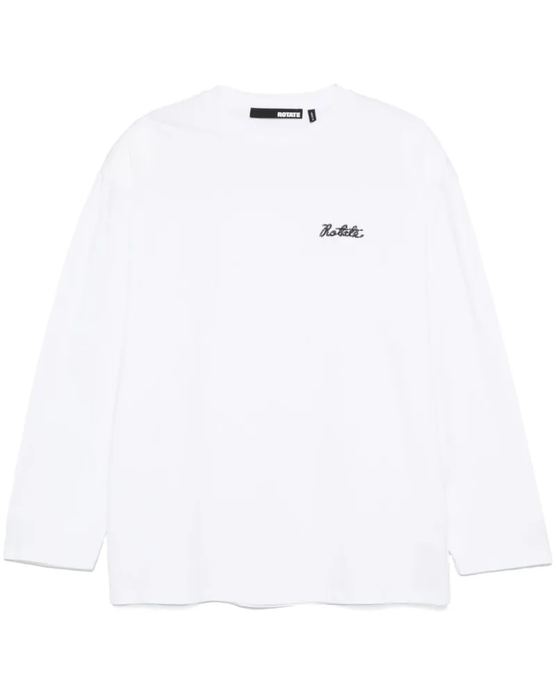 ROTATE Birger Christensen Klassisches Langarmshirt - Weiß Weiß