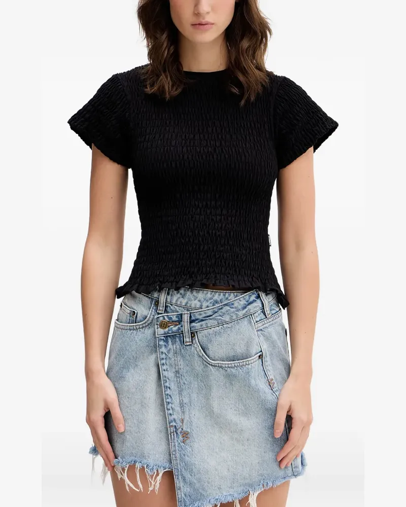 VETEMENTS ruffled T-shirt - Schwarz Schwarz