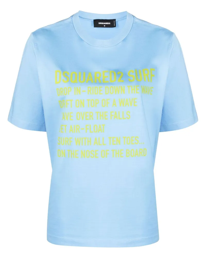 Dsquared2 T-Shirt mit Logo-Print - Blau Blau