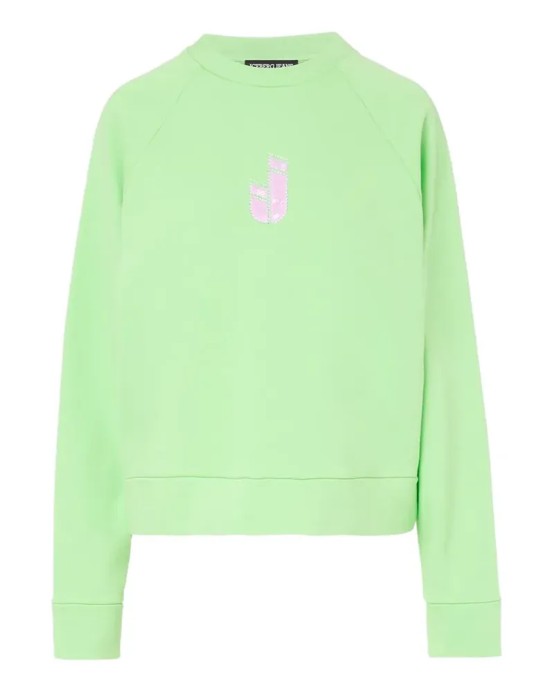Iceberg logo-patch raglan-sleeve sweatshirt - Grün Grün