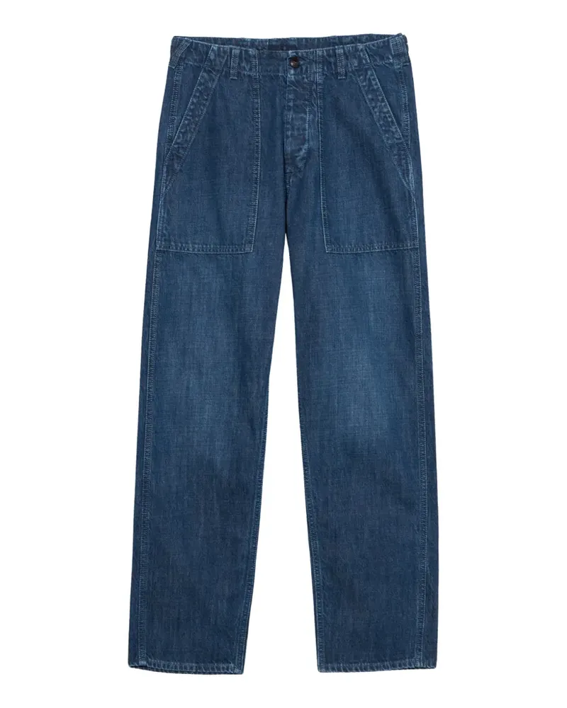 Fortela fatigue-pocket denim trousers - Blau Blau
