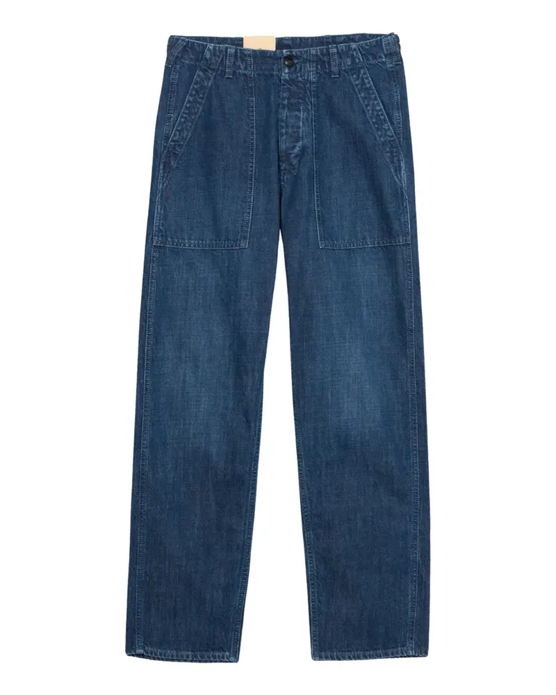 Fortela fatigue-pocket denim trousers - Blau Blau