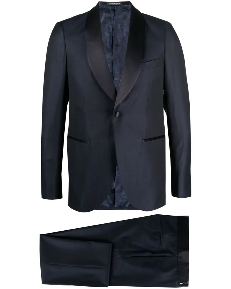 Emporio Armani Klassische Smoking-Jacke - Blau Blau