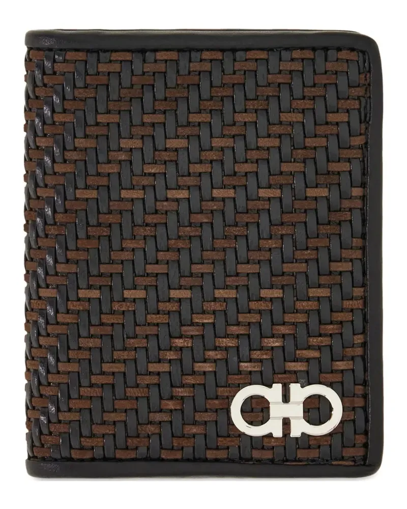 Ferragamo Kartenetui mit Webmuster - Braun Braun