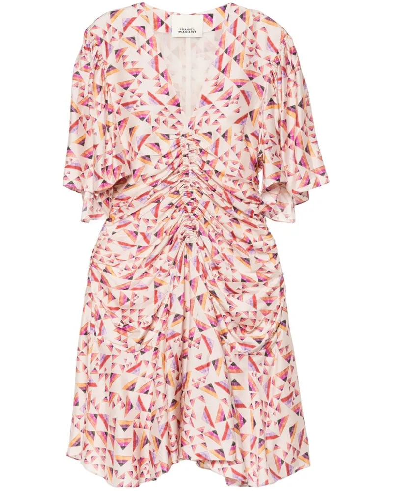 Isabel Marant Geometrisches Lienne Minikleid - Nude Nude