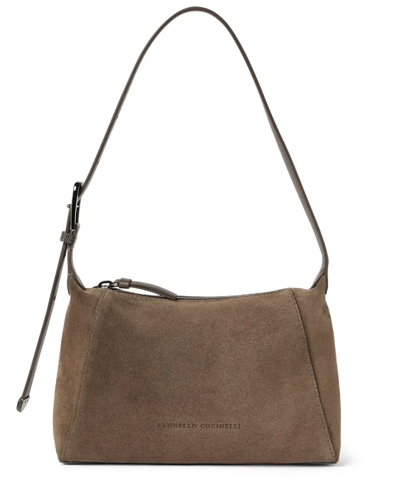 Brunello Cucinelli Schultertasche mit Monili-Verzierung - Braun Braun