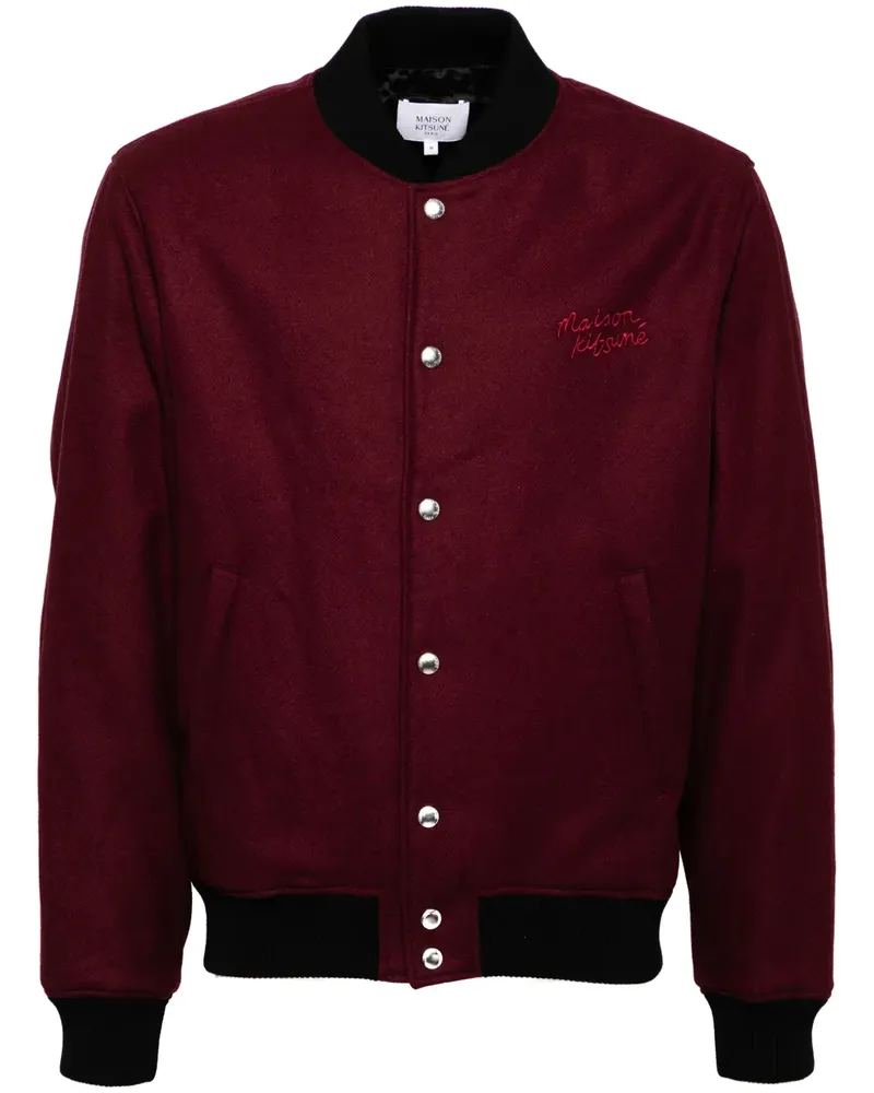 Kitsuné Bomberjacke mit Logo-Stickerei - Rot Rot