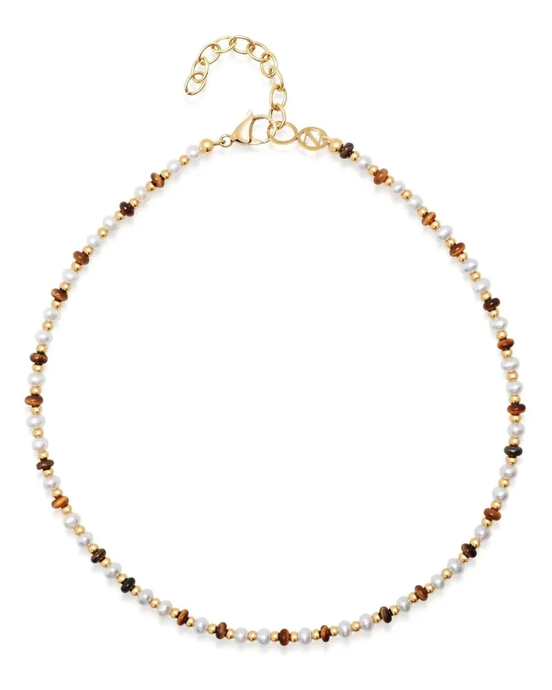 Nialaya Mini Choker mit Perlen - Gold Gold