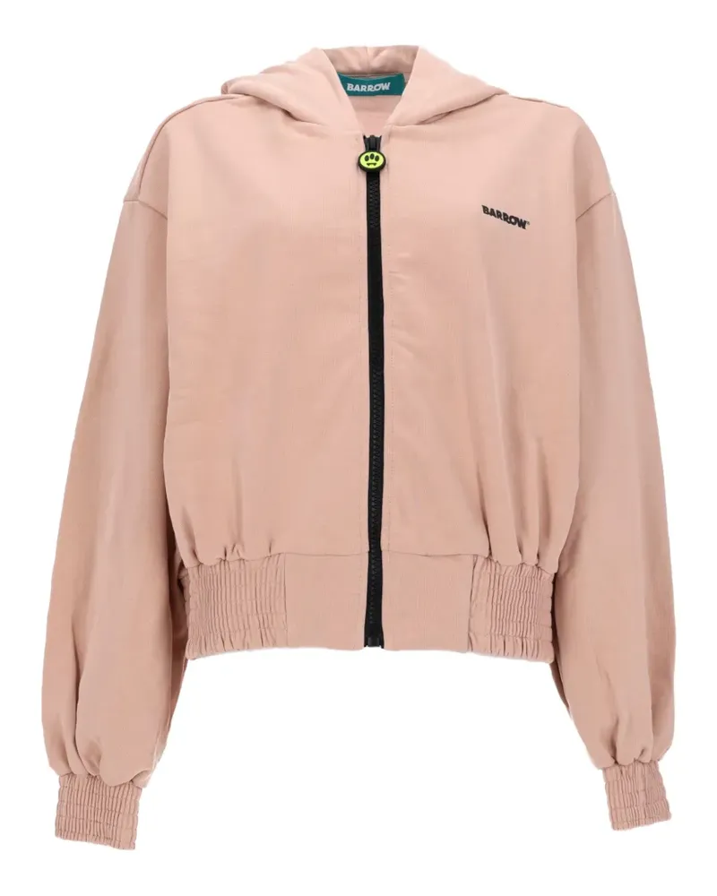 BARROW zip-up hoodie - Nude Nude