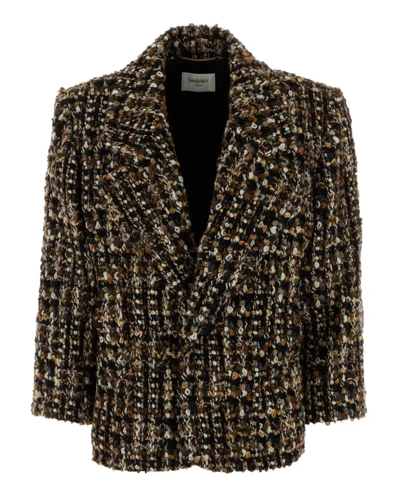 Saint Laurent Tweed-Sakko - Braun Braun
