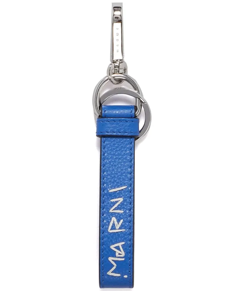 Marni Schlüsselanhänger mit Logo-Stickerei - Blau Blau