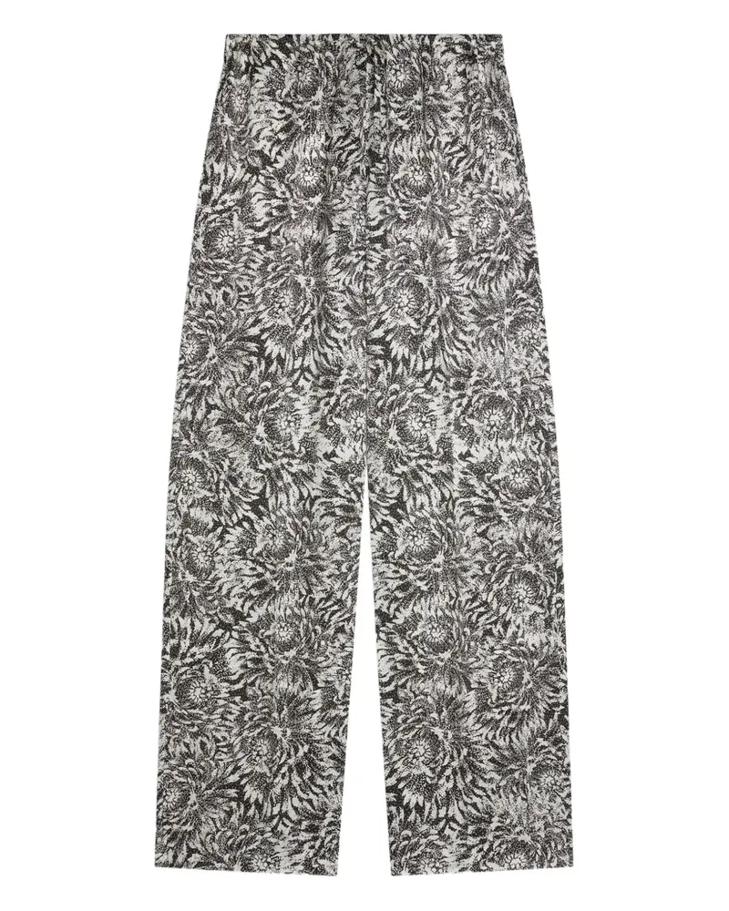 Dries van Noten Hose mit Blumenmuster - Weiß Weiß