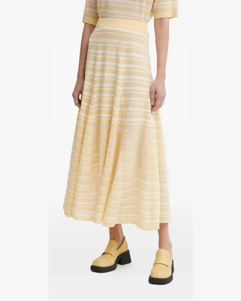 AERON striped midi skirt - Nude Nude