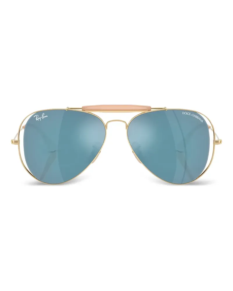 Ray Ban x Dolce&Gabbana getönte The Outdoorsman Pilotenbrille - Gold Gold