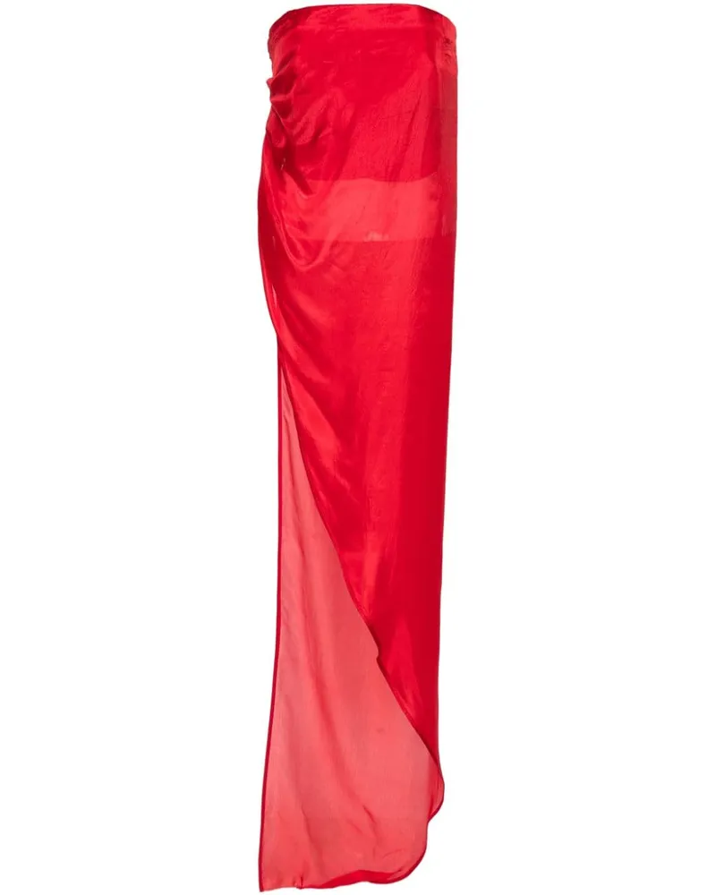 Rick Owens Schulterfreies Top mit langem Schnitt - Rot Rot