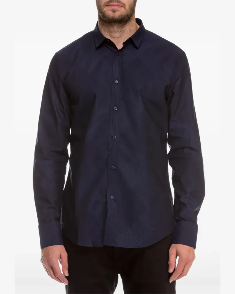 Bikkembergs Geometrisch gemustertes Hemd - Blau Blau