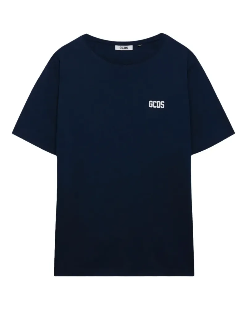 GCDS T-Shirt mit Logo-Print - Blau Blau