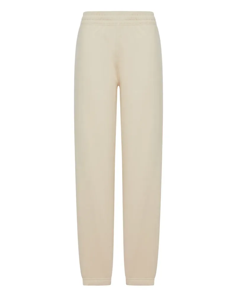 Burberry check appliqué jogging trousers - Weiß Weiß