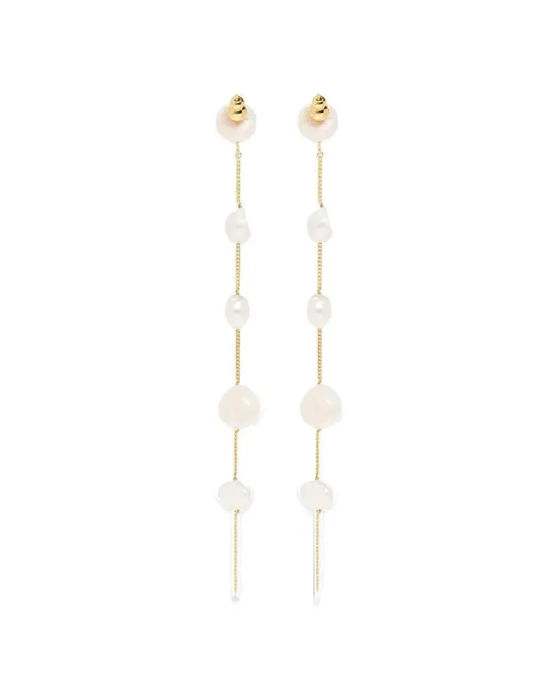 Cult Gaia pearl-embellished drop earrings - Gold Gold