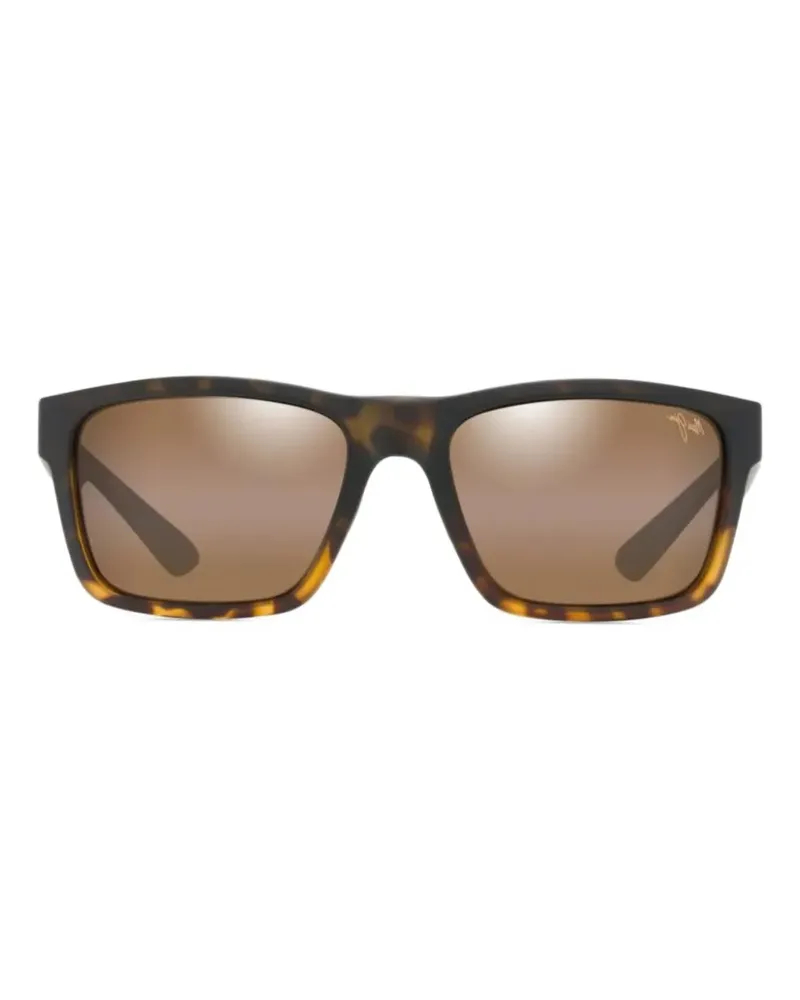 Maui Jim Sonnenbrille mit eckigem Gestell - Braun Braun