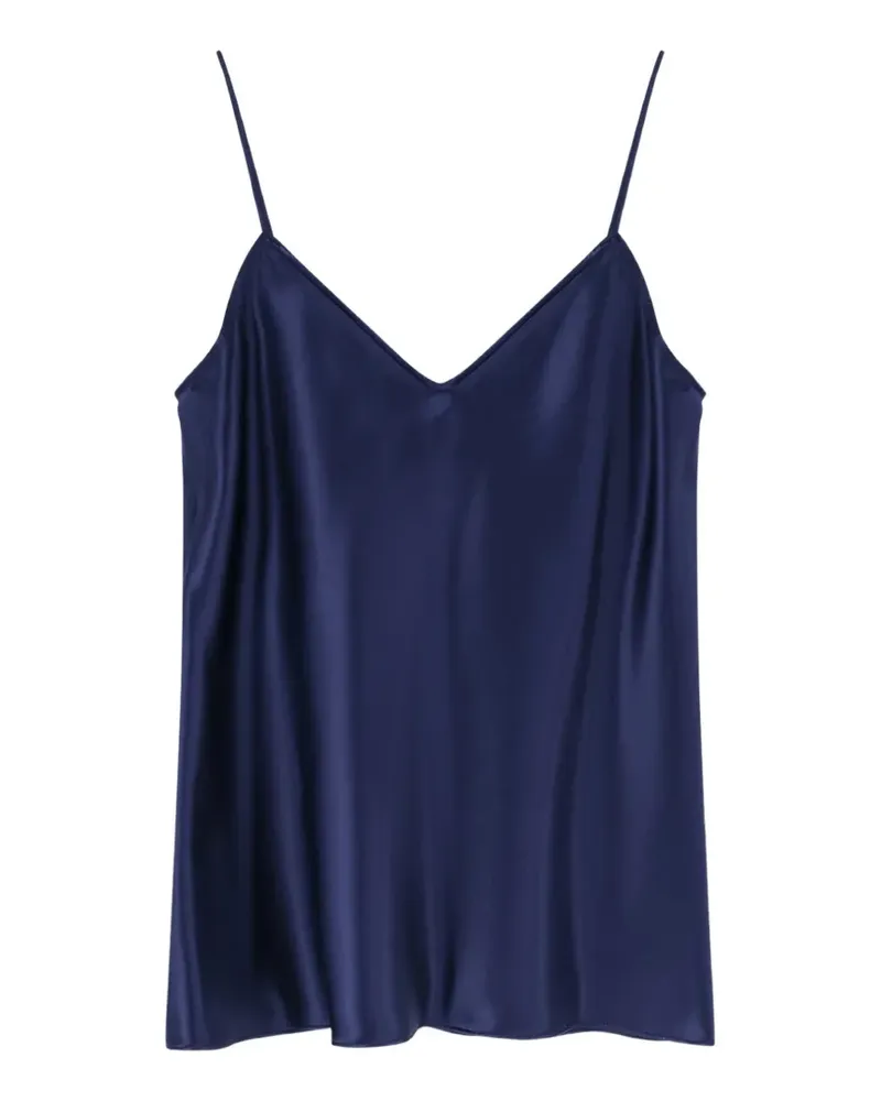 Alberta Ferretti Top mit V-Ausschnitt - Blau Blau