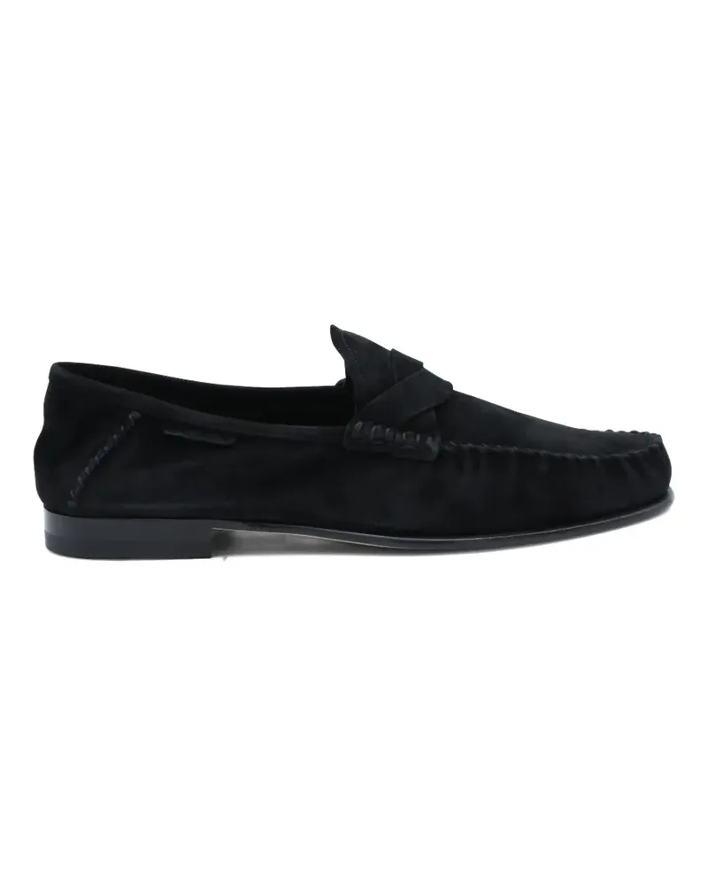 Tom Ford Loafer aus Wildleder mit geflochtenem Riemen - Schwarz Schwarz