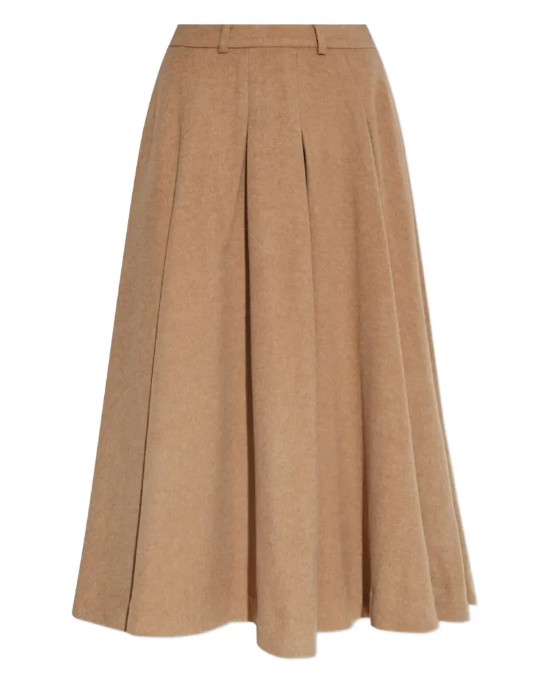 By Malene Birger pleated midi skirt - Braun Braun