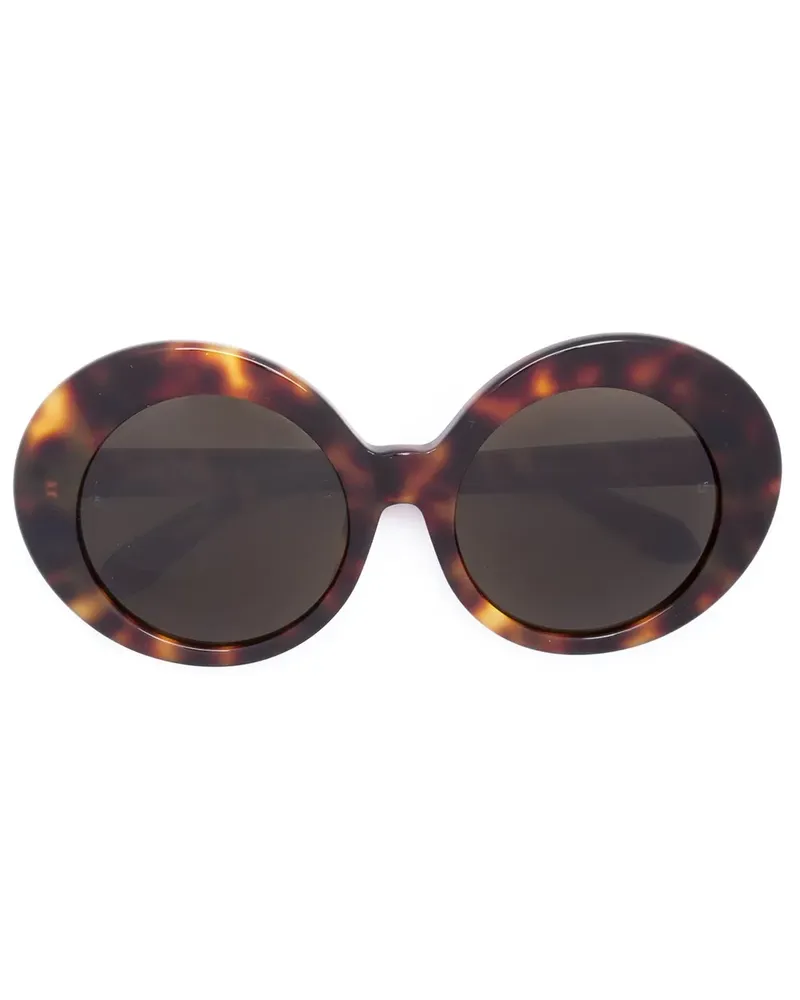 Linda Farrow Sonnenbrille mit Oversized-Gestell - Schwarz Schwarz