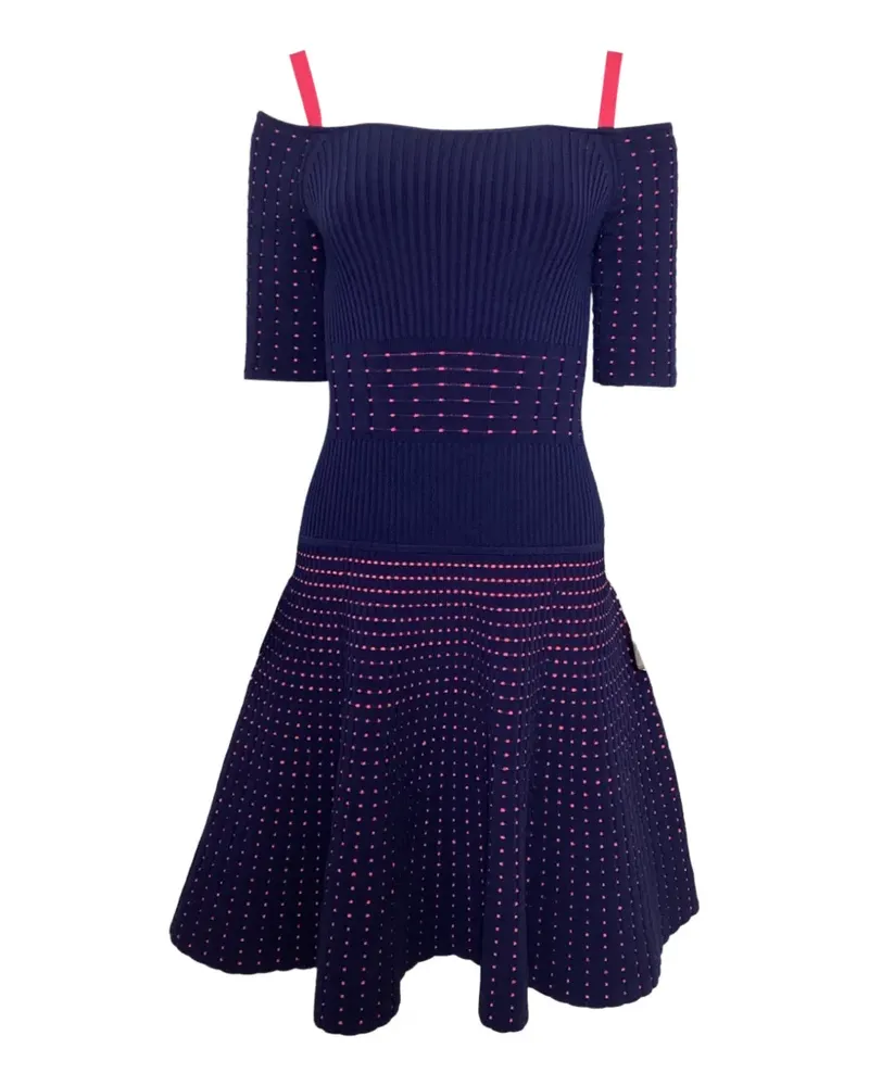 Jason Wu Geripptes Kleid mit Cold-Shoulder - Blau Blau