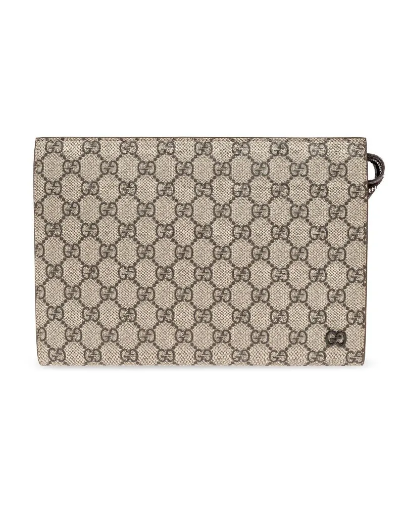 Gucci GG Supreme Clutch - Nude Nude