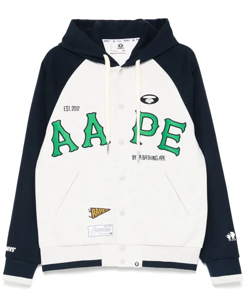 BAPE Jacke mit Patches - Grau Grau
