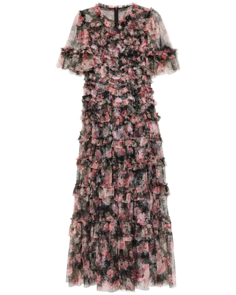 Needle & Thread Midnight Dance Kleid mit rundem Ausschnitt - Schwarz Schwarz