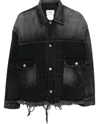 Doublet Jeansjacke im Distressed-Look Schwarz