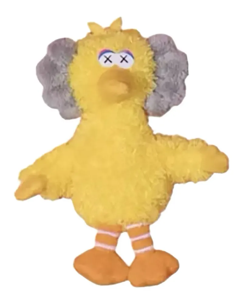 KAWS x Sesame Street Water Parade Big Bird plush keychain - Gelb Gelb