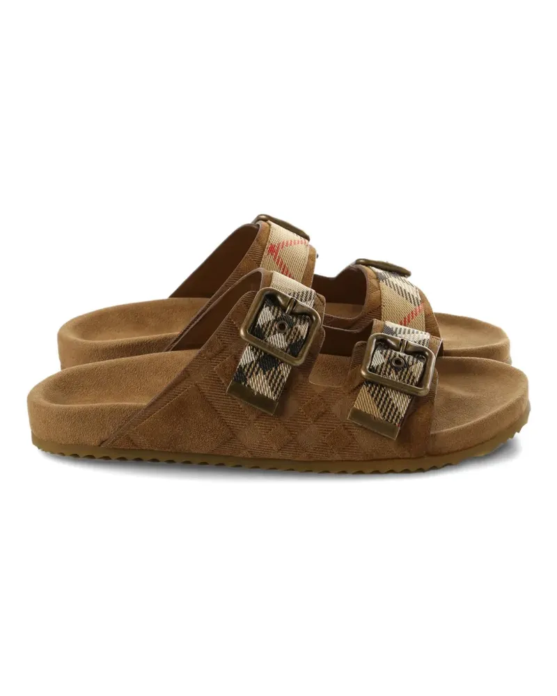 Burberry buckle check strap sandals - Braun Braun
