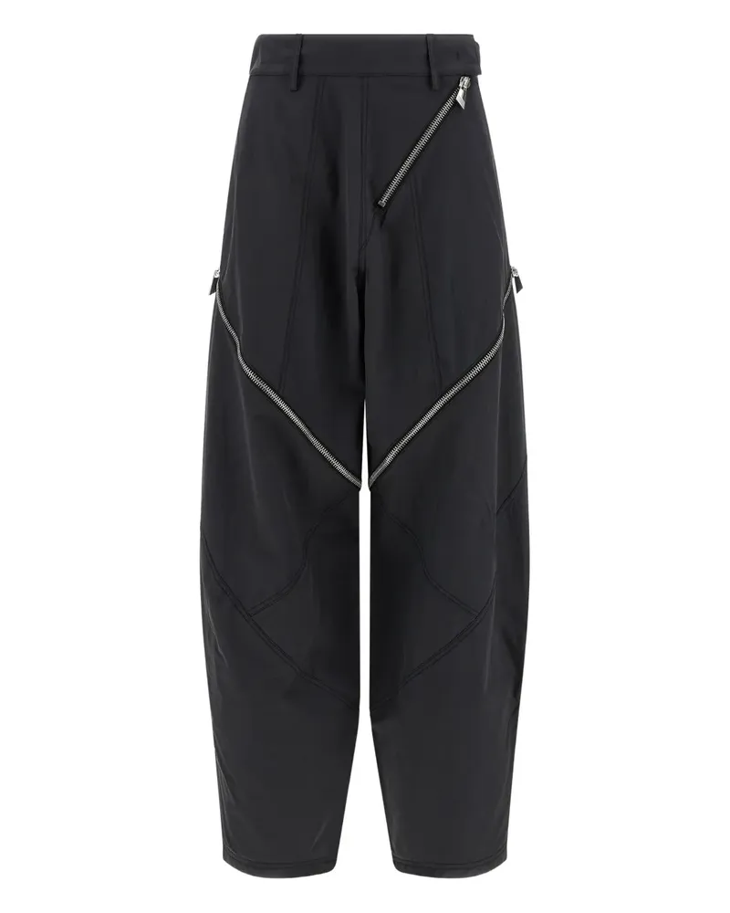 ATTICO Tapered-Hose mit Reißverschlussdetail - Schwarz Schwarz