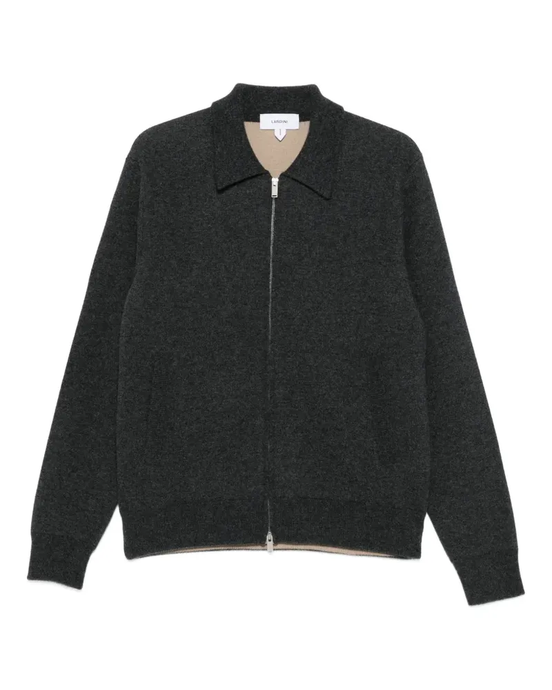 LARDINI Cardigan mit Reißverschluss - Schwarz Schwarz