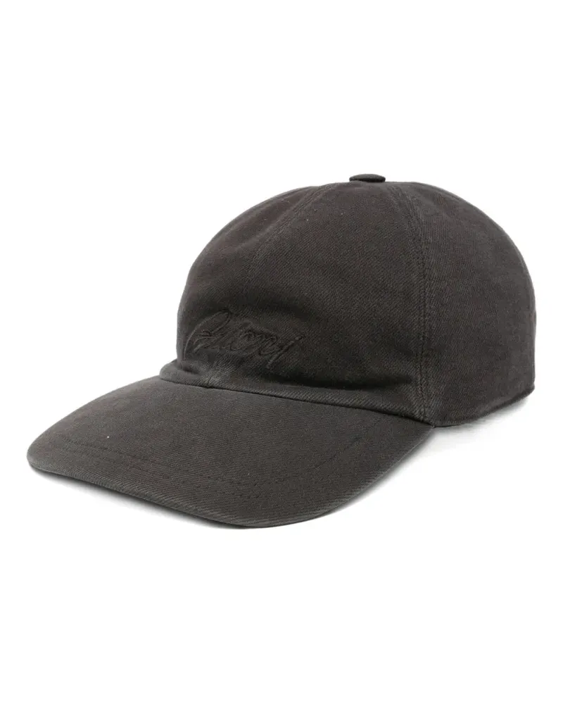 Brioni Baseballkappe mit Logo-Stickerei - Grau Grau
