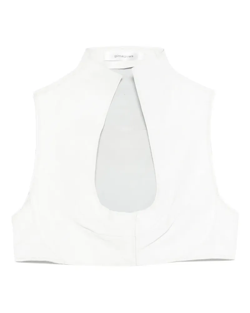 GIMAGUAS leather top - Weiß Weiß