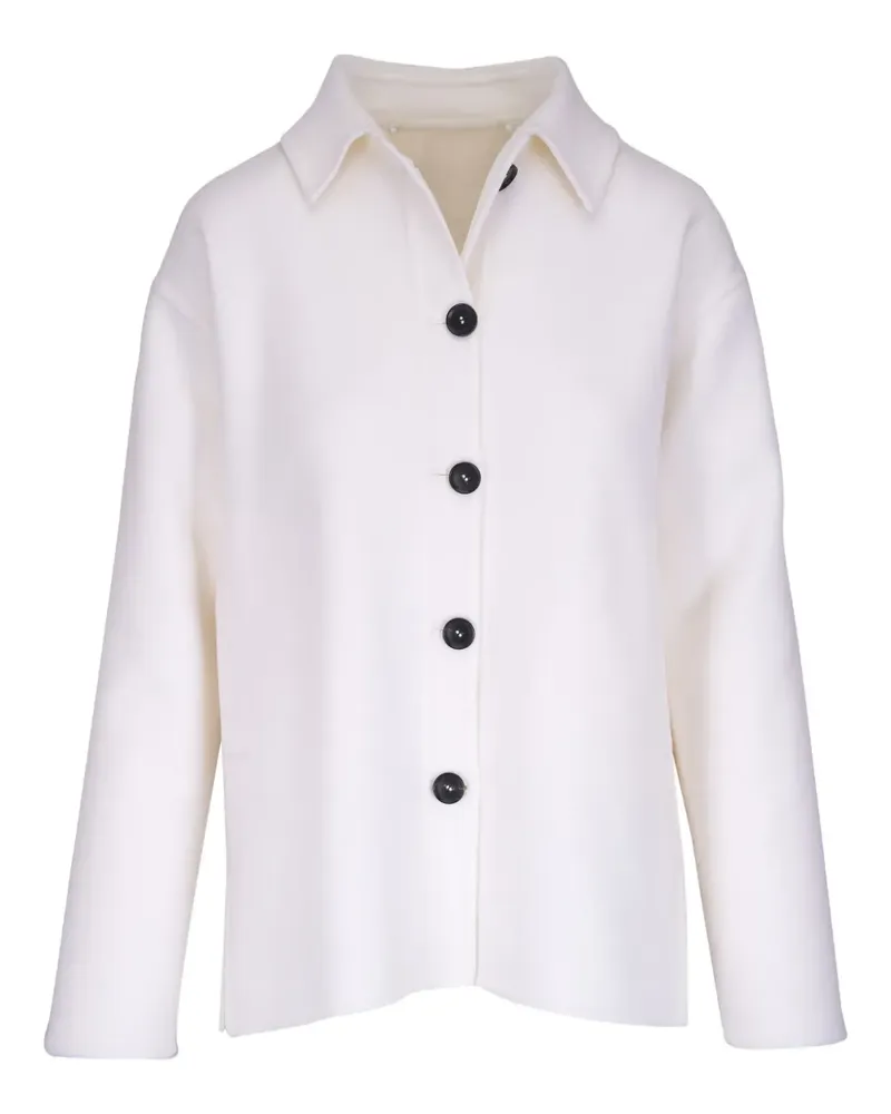 Kiton Jacke mit Knopfleiste - Weiß Weiß