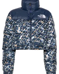 The North Face Gesteppte Jacke mit abstraktem Print Blau