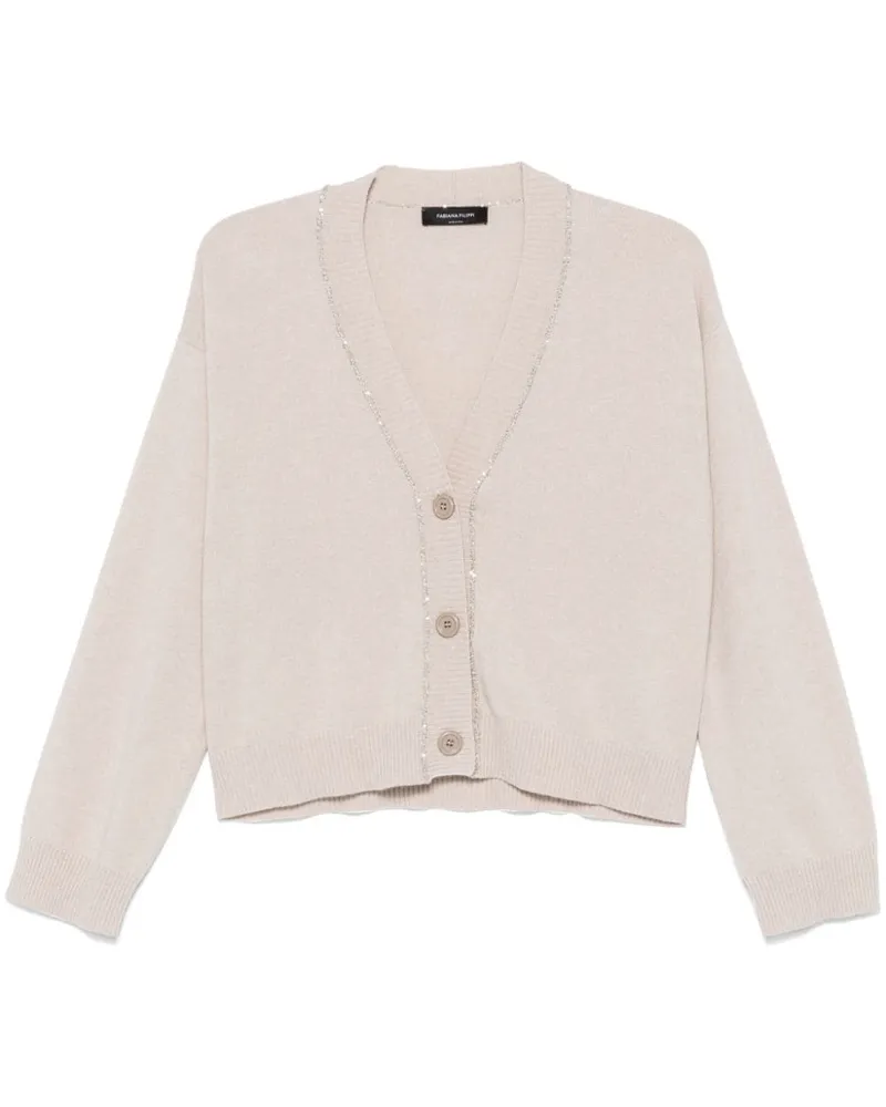 Fabiana Filippi Cardigan mit Pailletten - Nude Nude